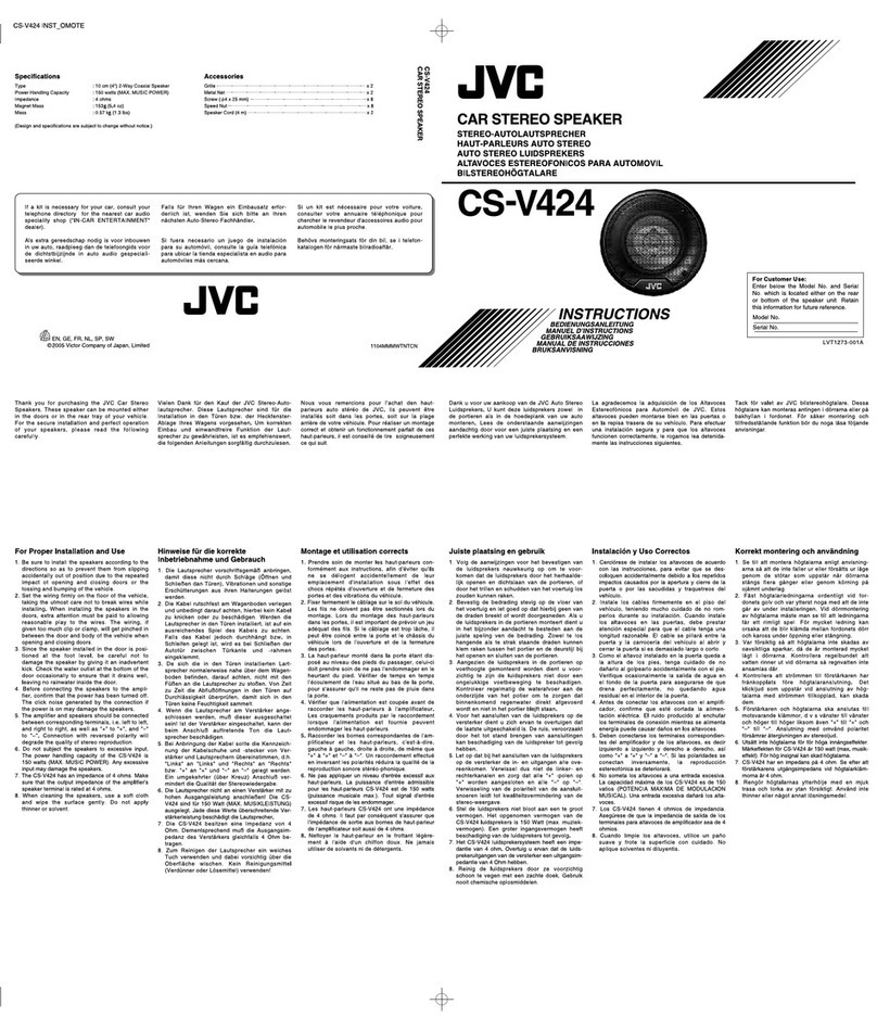 JVC CS-V424 User manual