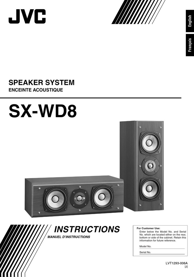 JVC SX-WD8 - Left / Right CH Speakers User manual