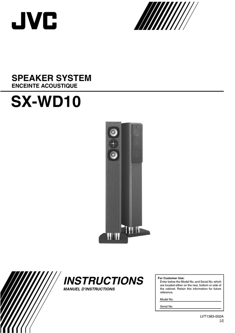 JVC SX-WD10 - Left / Right CH Speakers instructions