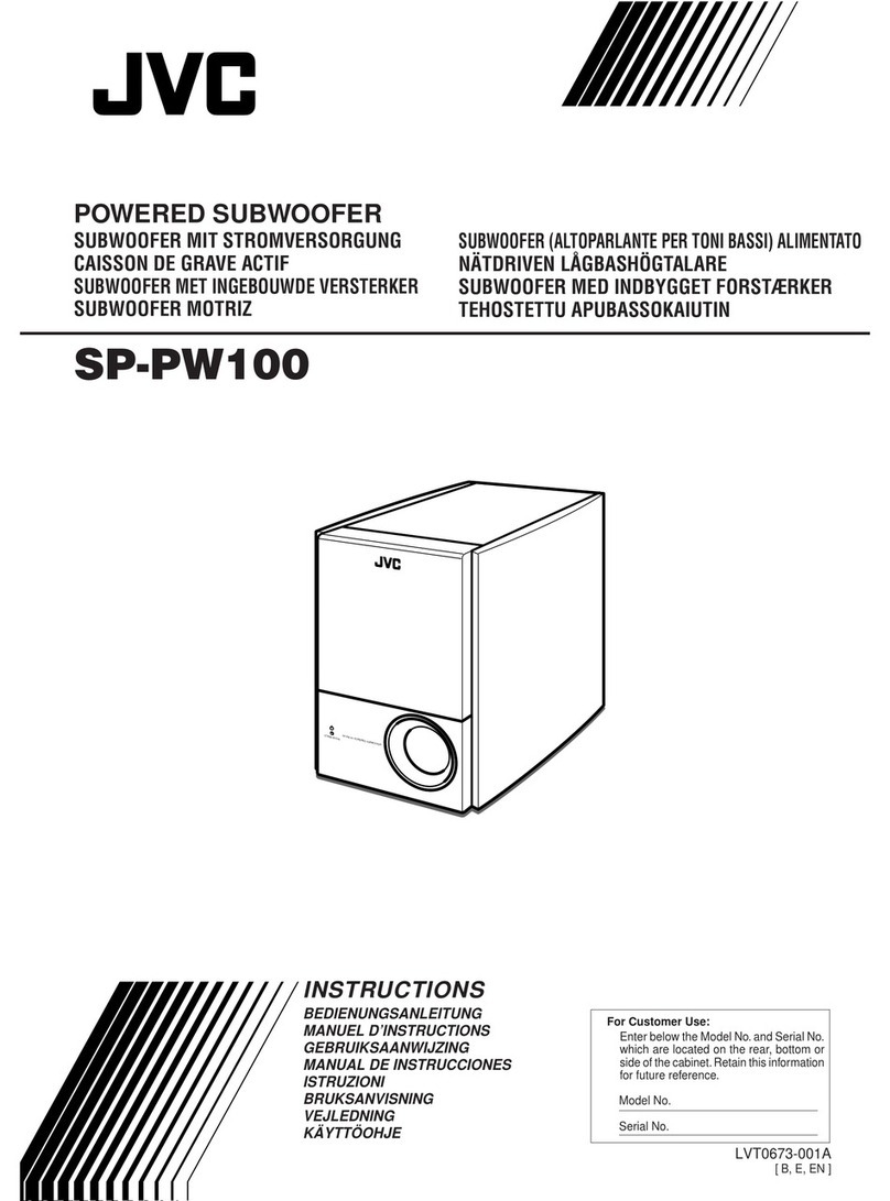 JVC SP-PW100 User manual JVC SP-PW100 User manual