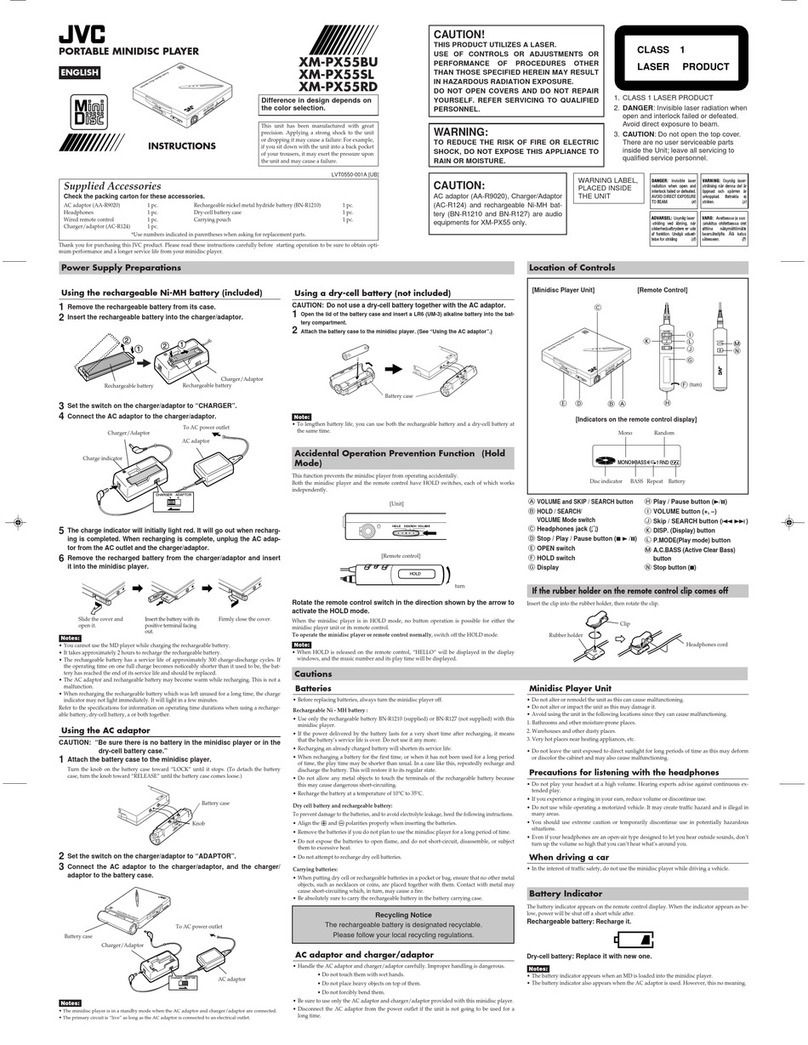JVC XM-PX55BU User manual