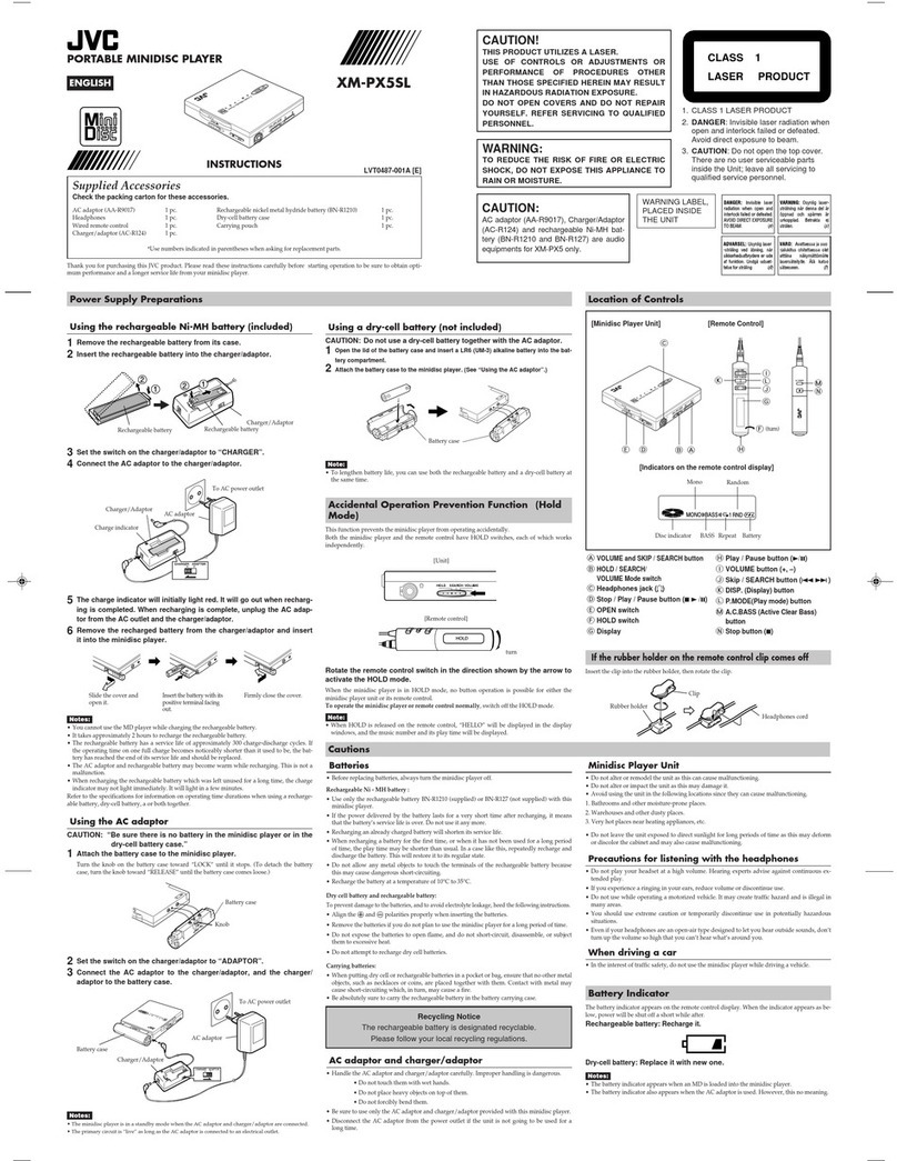 JVC XM-PX5SL User manual