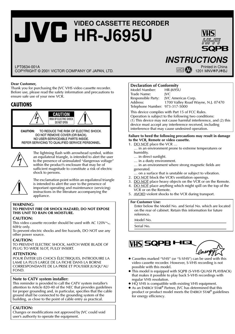 JVC HR-J695U User manual