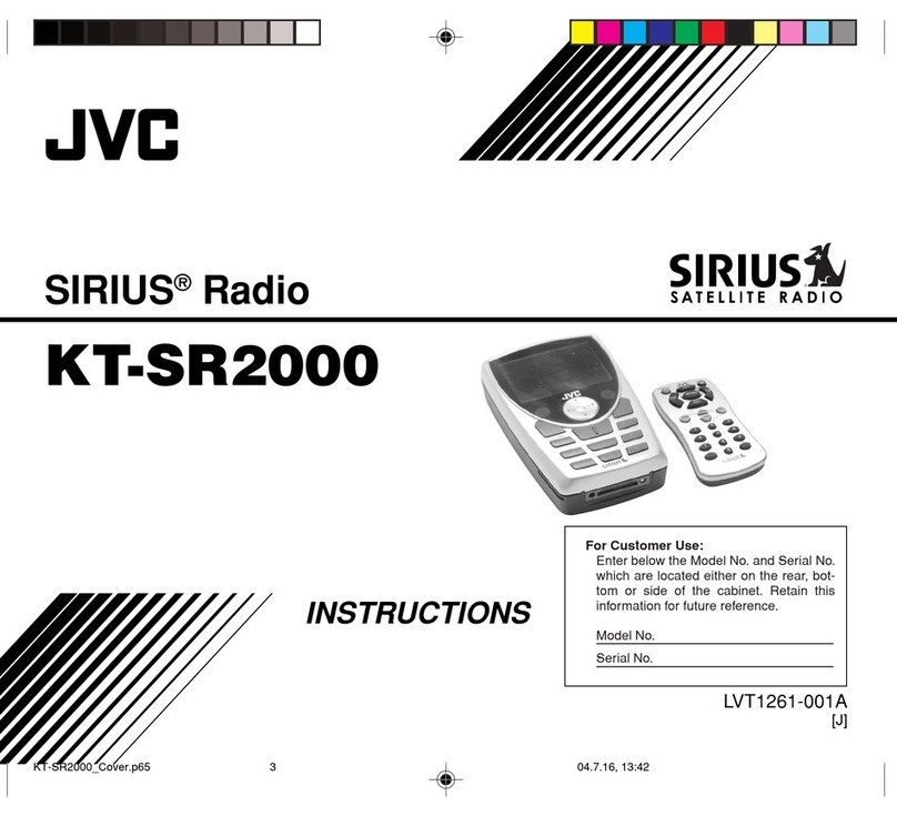 JVC KT-SR2000 - Sirius Satellite Radio Tuner instructions