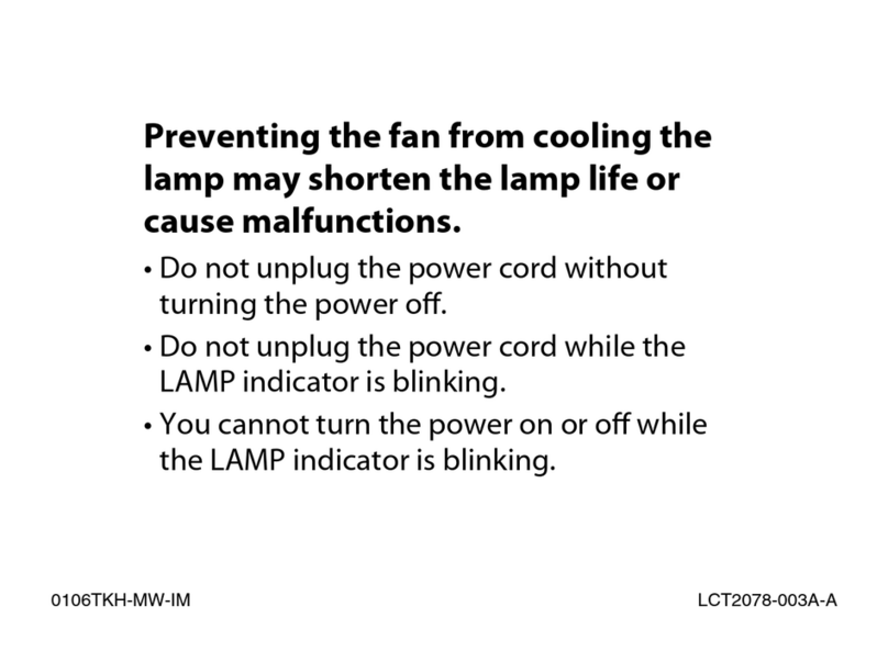 JVC Lamp LCT2078 User manual
