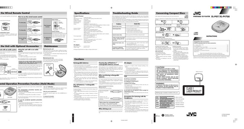 JVC XL-PV700 instructions