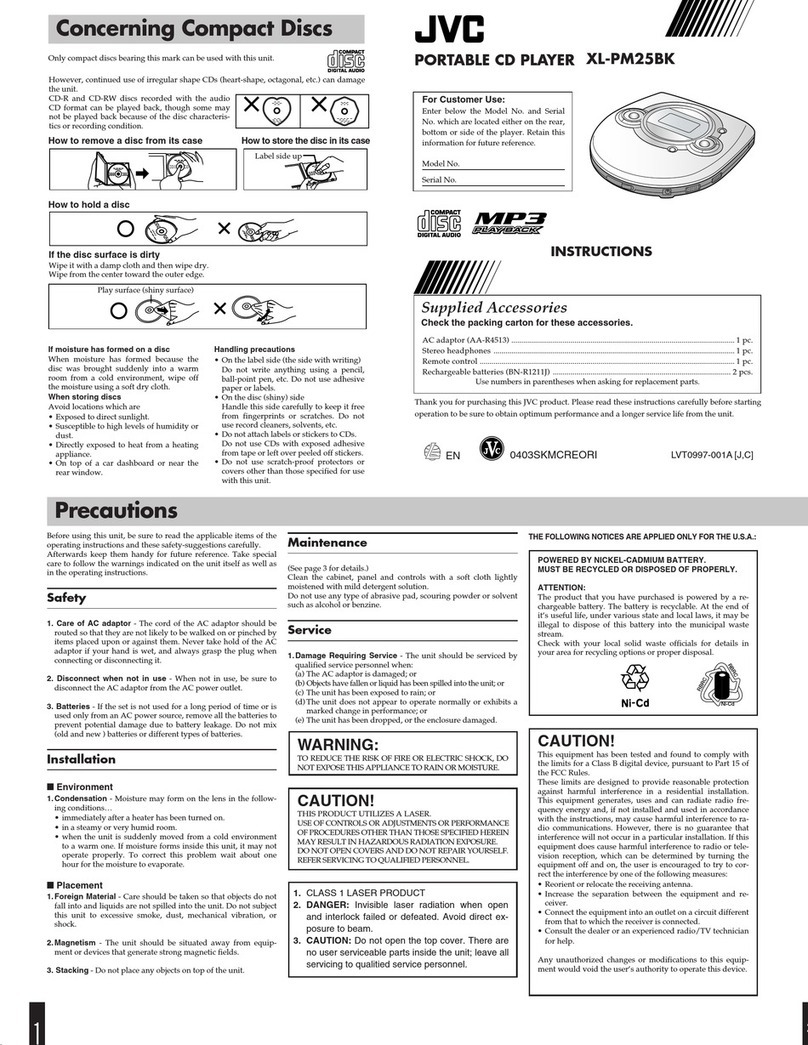 JVC XL-PM25BKC User manual JVC XL-PM25BKC User manual