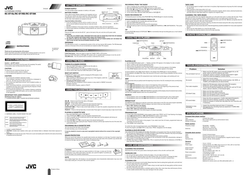 JVC RC-ST1BK User manual