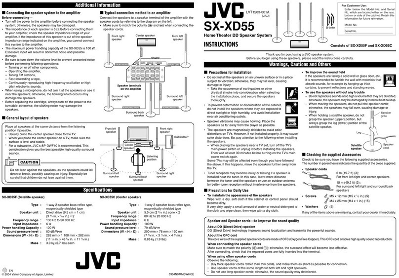 JVC SX-XD55 User manual