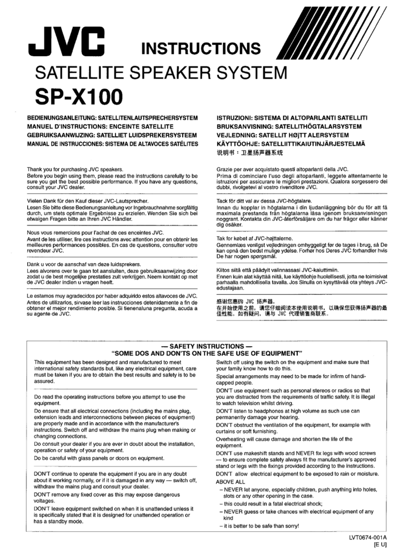 JVC sp-x100 User manual