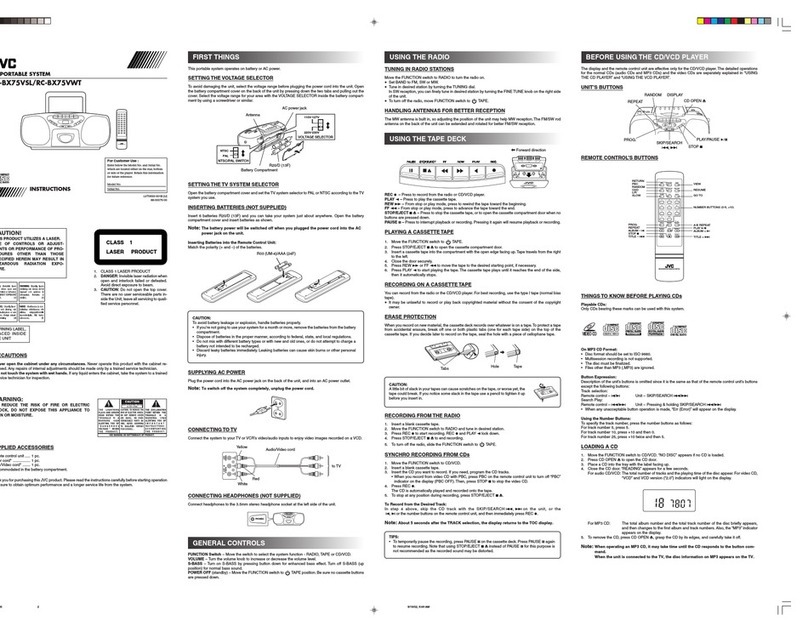JVC RC-BX75VSL User manual
