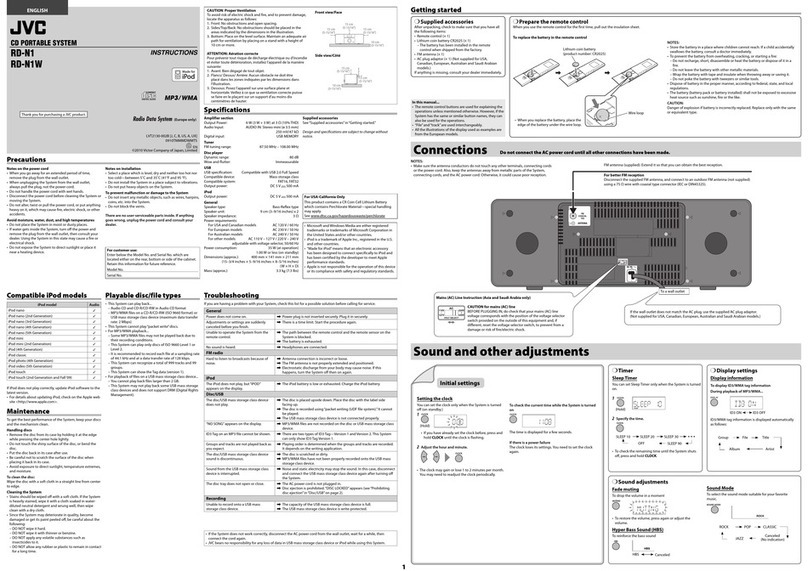 JVC 0910TMMMDWMTS User manual