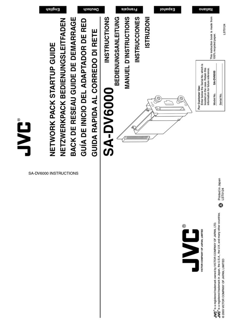 JVC Network Pack SA-DV6000 instructions