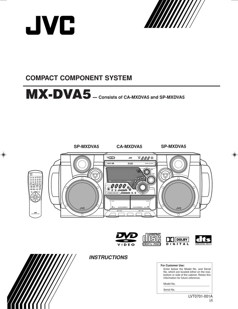 JVC MXDVA5 - 3 DVD/CD Home Theater Mini System User manual