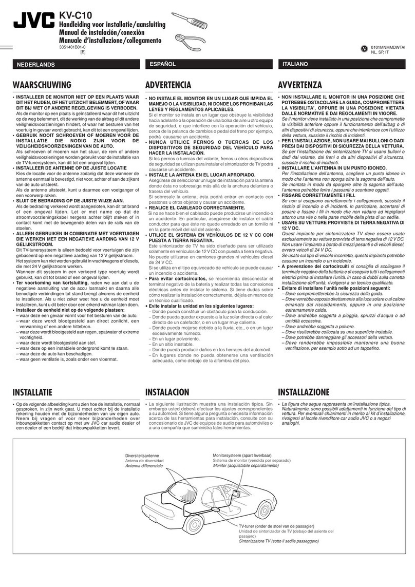 JVC KV-C10 Manual de instalación / conexion