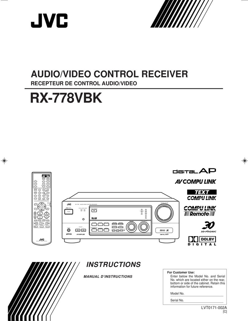 JVC RX-778VBK - Audio/Video Receiver User manual