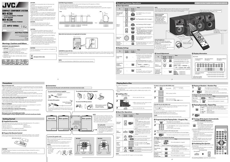 JVC CA-MXKC38 User manual