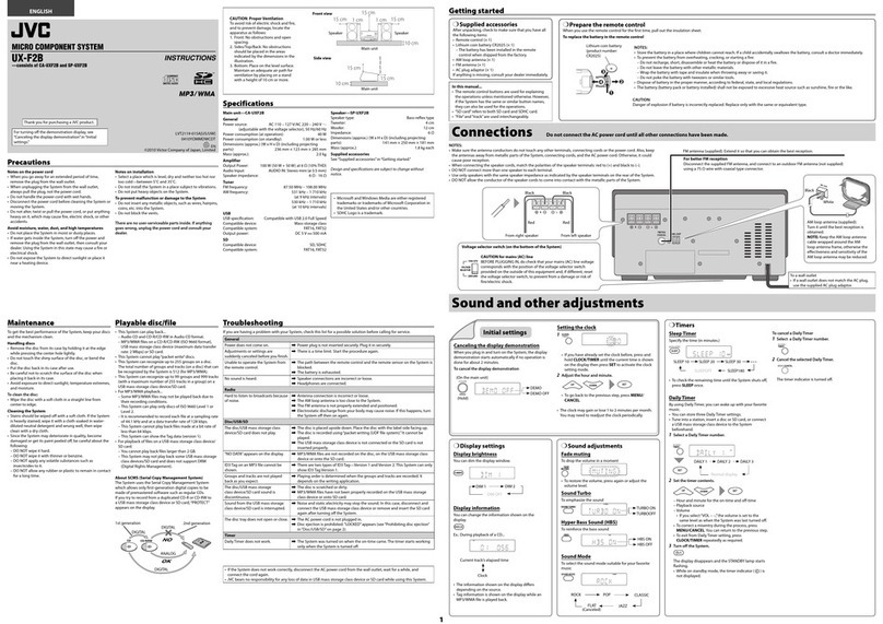 JVC 0410YOMMDWCDT instructions