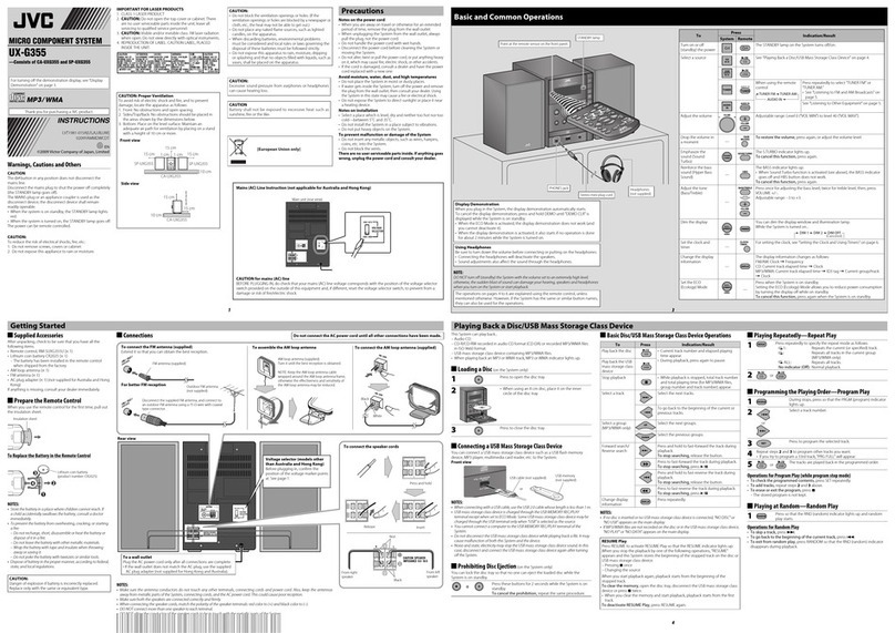 JVC UX-G355 User manual