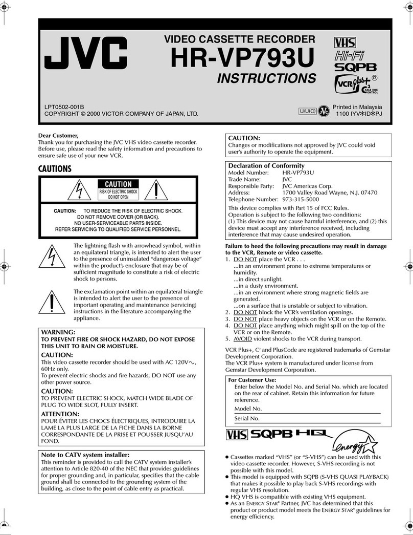 JVC HR-VP793U User manual
