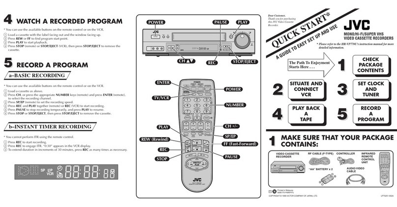 JVC HR-VP770U User manual