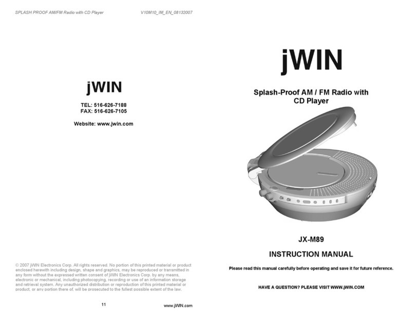 jWIN JX-M89 instruction manual jWIN JX-M89 instruction manual
