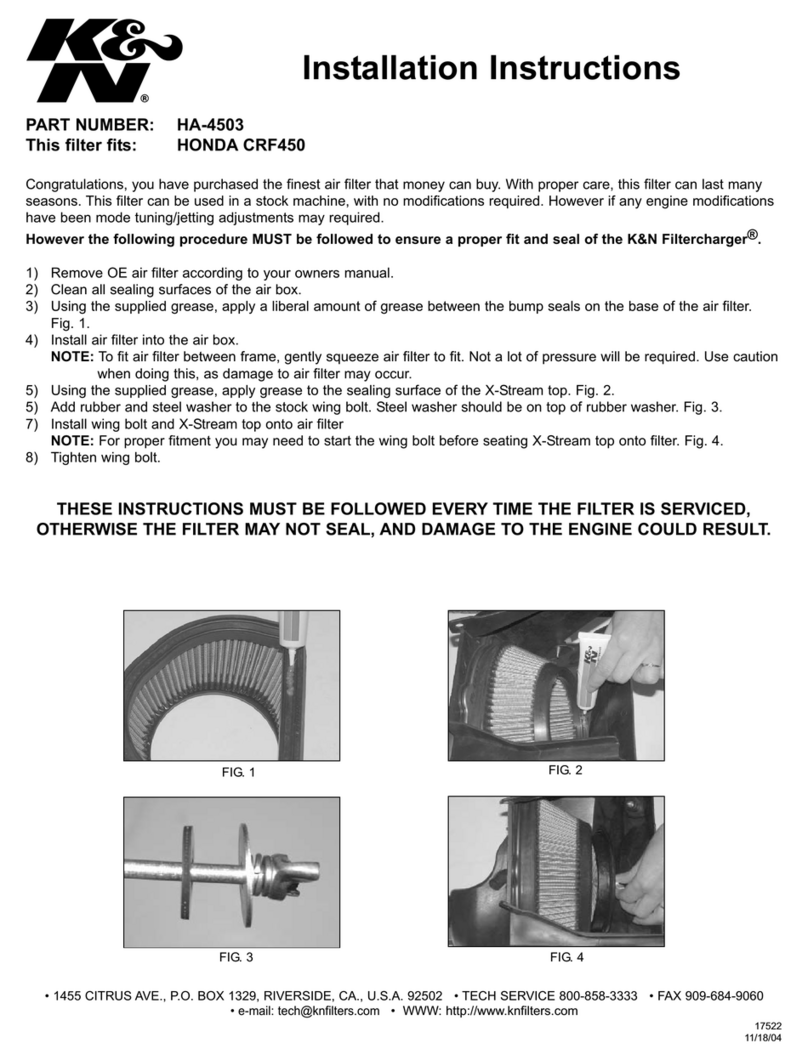 K&N Engineering HA-4503 installation instructions K&N Engineering HA-4503 installation instructions