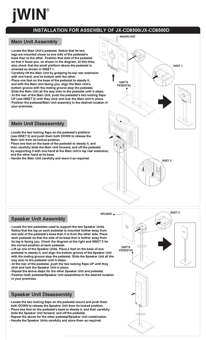 jWIN JX-CD8500 installation manual