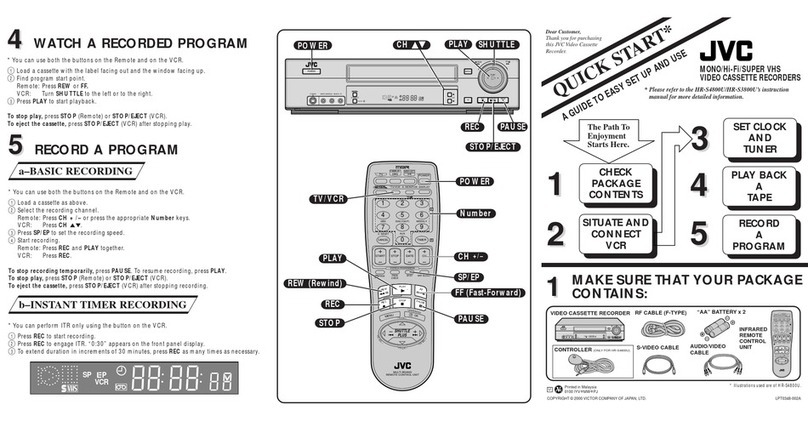 JVC HR-S3800U User manual