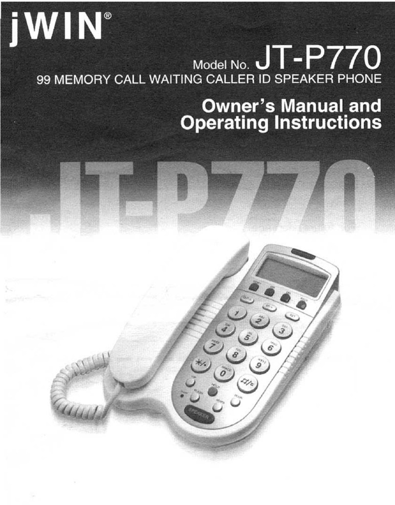 jWIN JT-P770 Owner's Manual and Operating Instructions