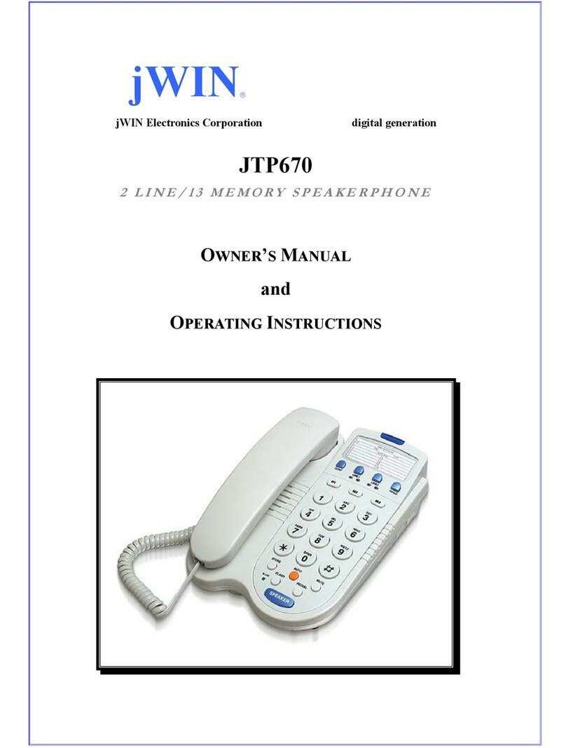 jWIN JT-P670 Owner's Manual and Operating Instructions