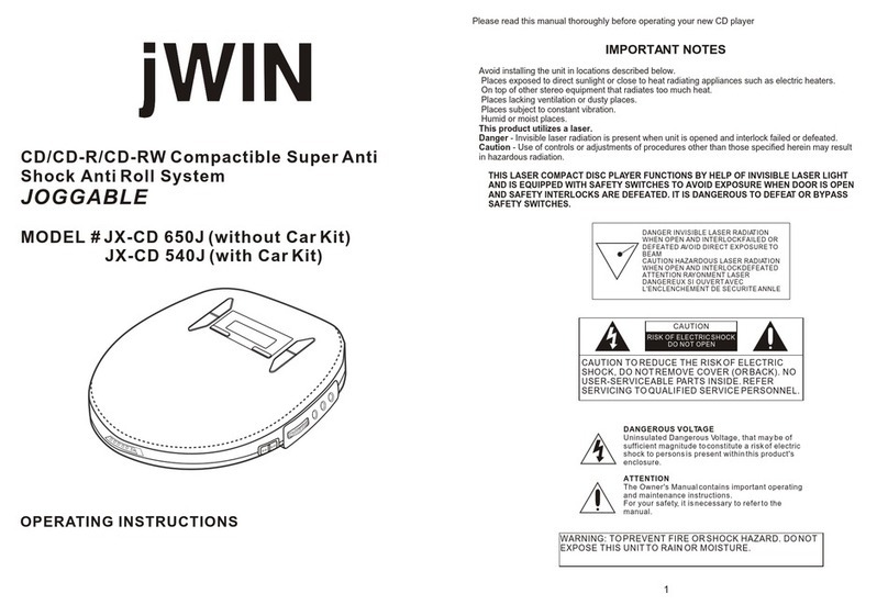 jWIN JX-CD 540J operating instructions
