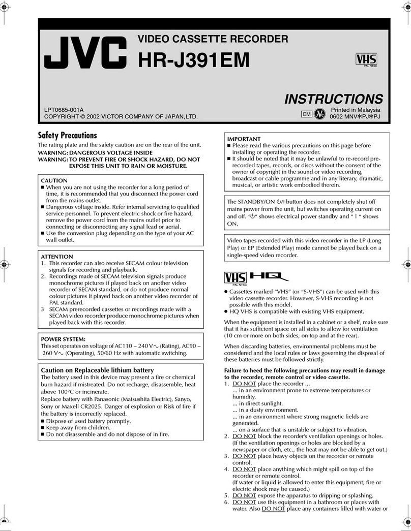 JVC HR-J391EM User manual