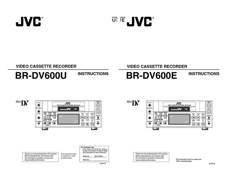 JVC BR-DV600E - Professional Dv Recorder/player instructions