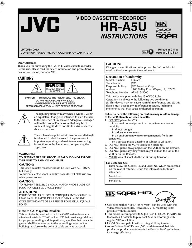 JVC HR-A5U User manual JVC HR-A5U User manual