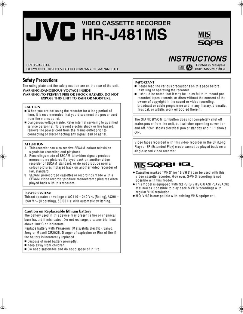 JVC HR-J481MS User manual JVC HR-J481MS User manual