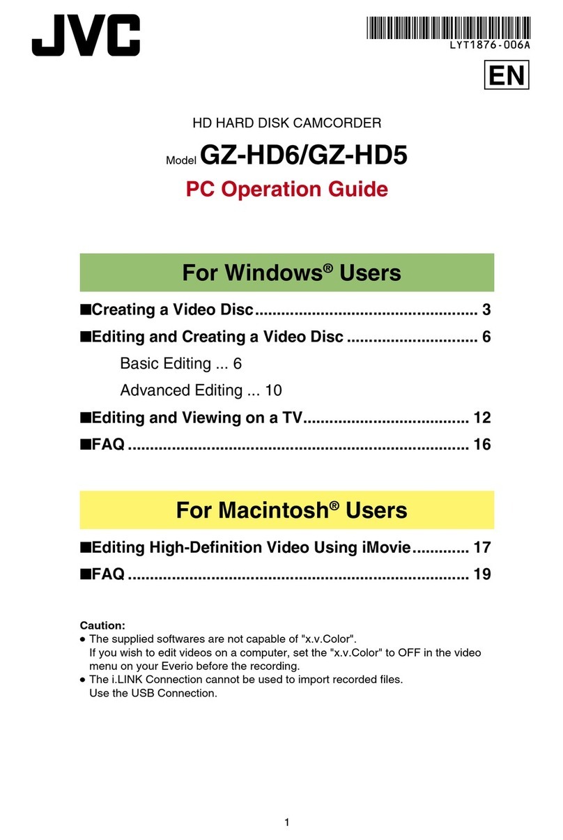 JVC GZ HD5 - Everio Camcorder - 1080i User manual