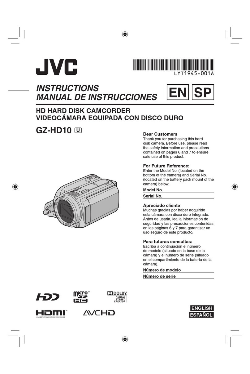 JVC GZ HD10 - Everio Camcorder - 1080p User manual