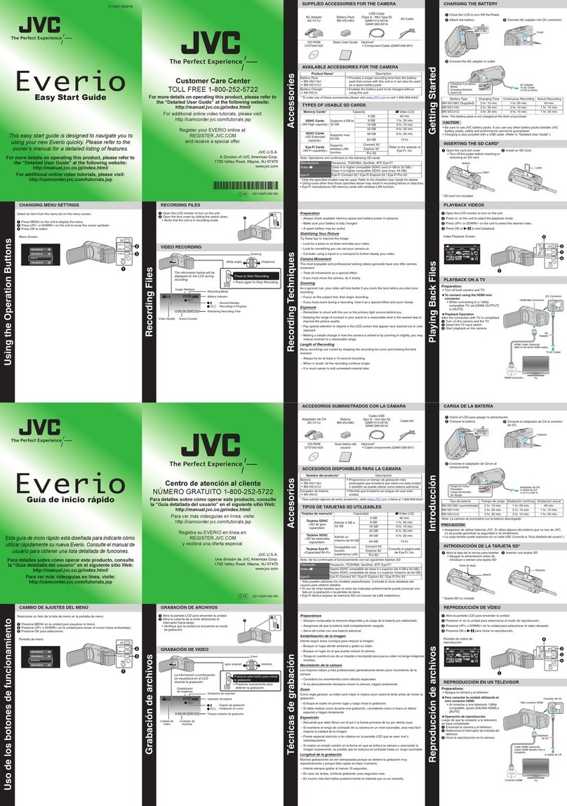 JVC Everio GZ-HM30US Instructions for use