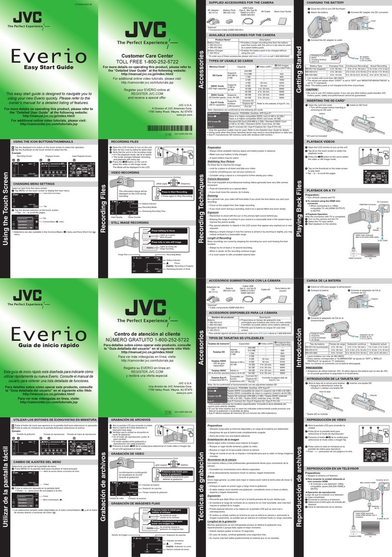 JVC EVERIO GZ-HM440US Instructions for use