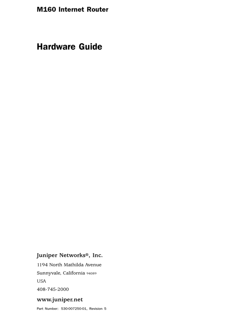 Juniper Internet Router M160 Installation instructions