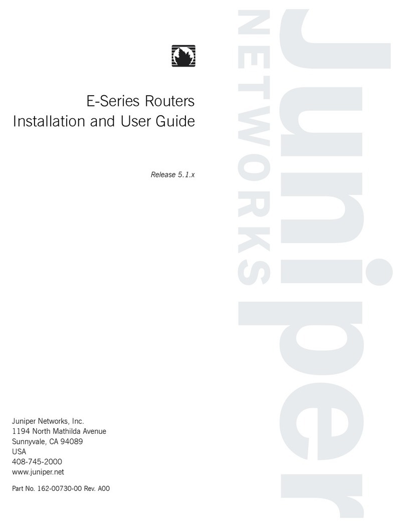 Juniper E-Series User manual Juniper E-Series User manual
