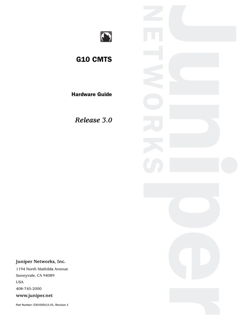 Juniper G10 CMTS Installation instructions