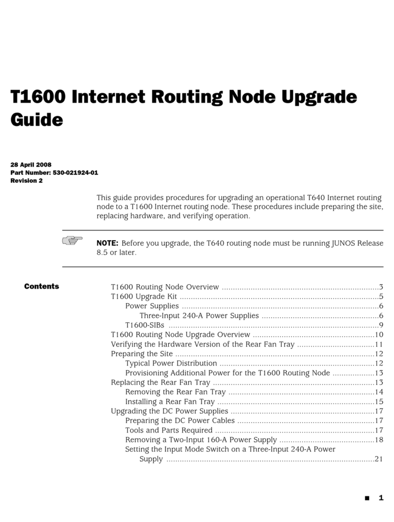 Juniper T1600 Installation and operation manual