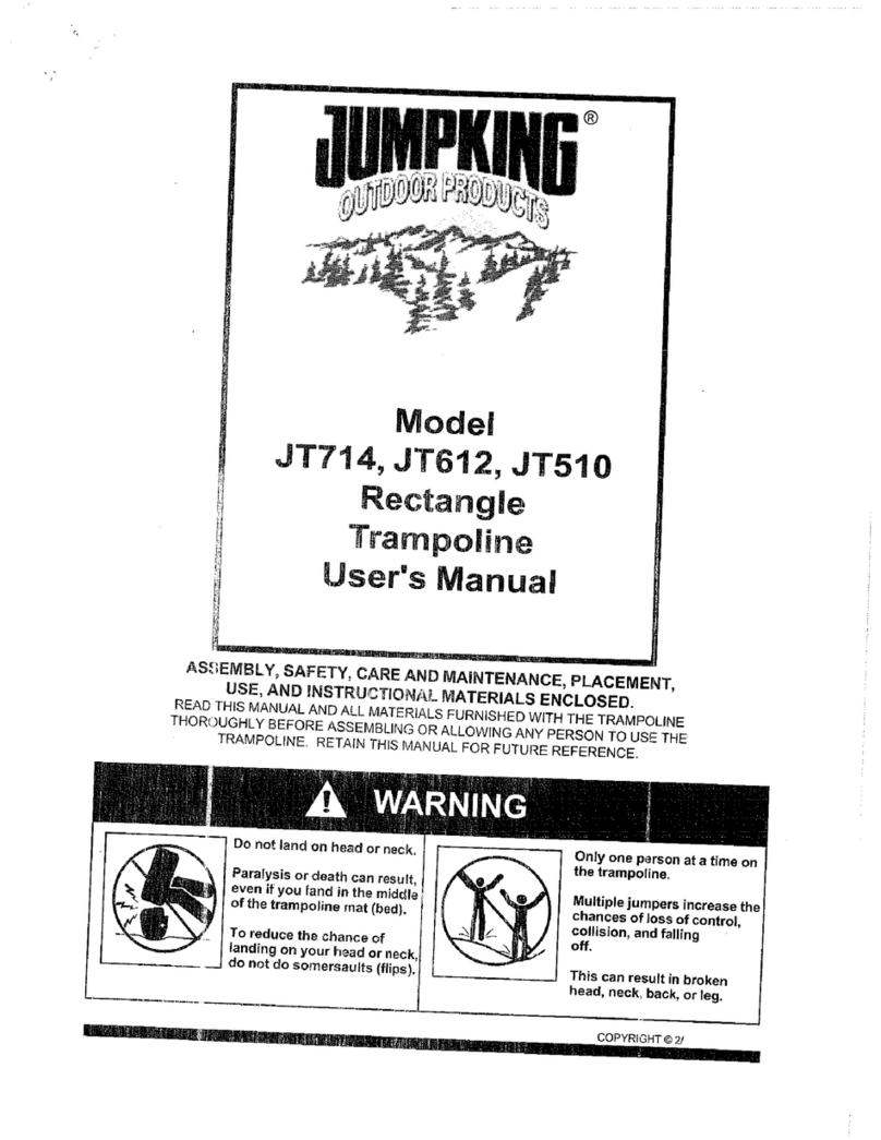 Jumpking Rectangle Trampoline JT510 User manual