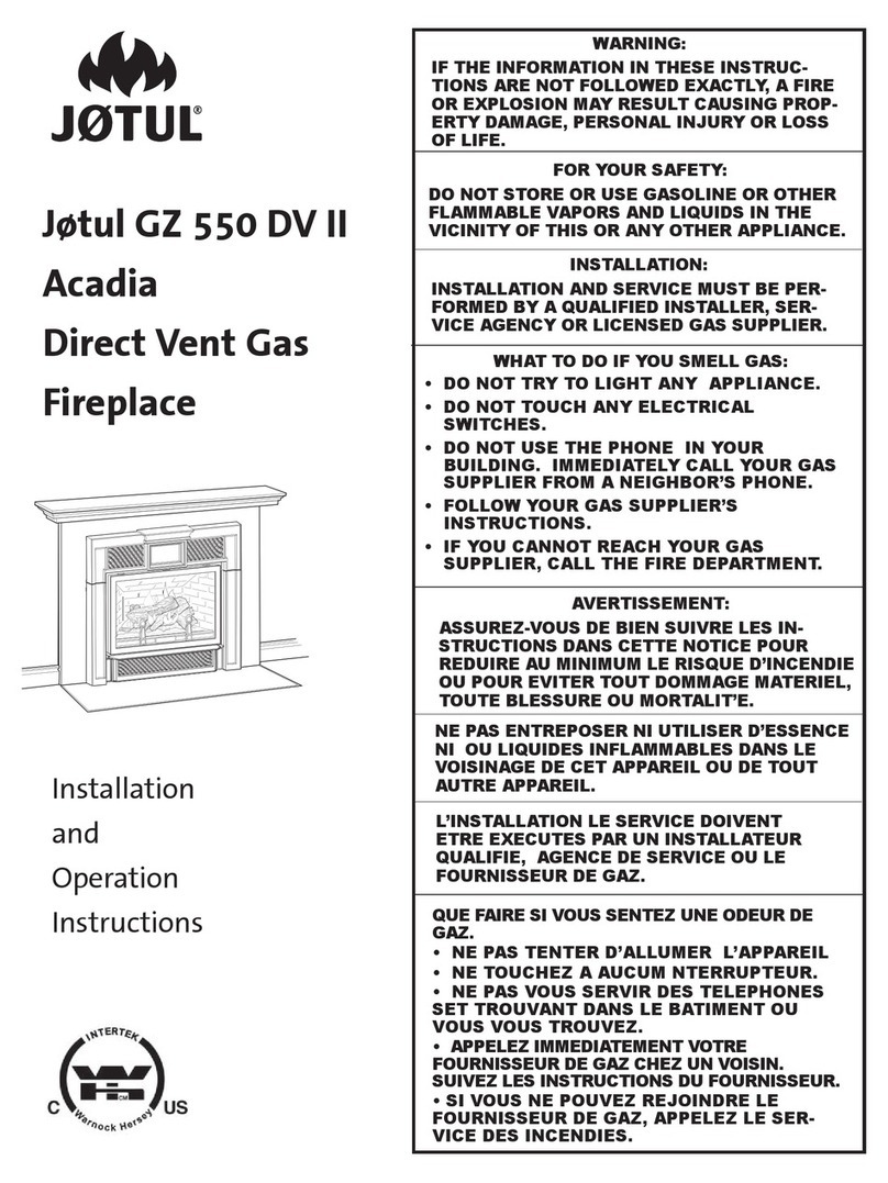 Jøtul GZ 550 DV II Acadia Installation and operation instructions