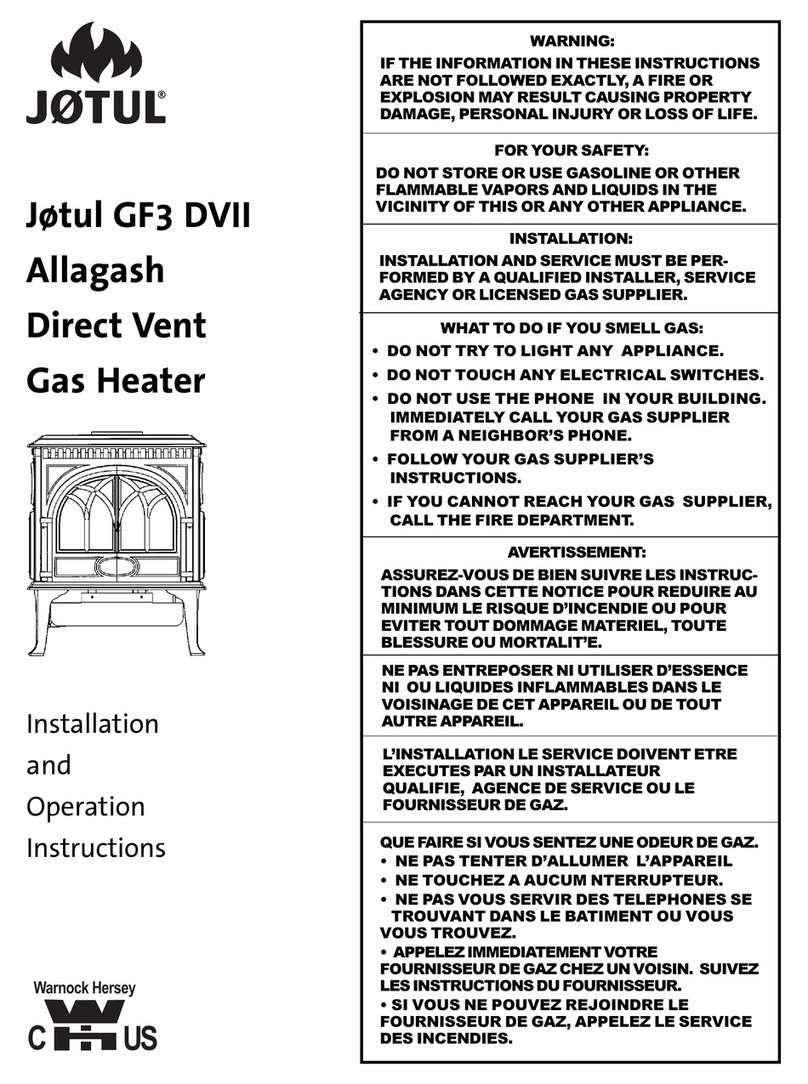 Jøtul GF3 DVII Allagash User manual
