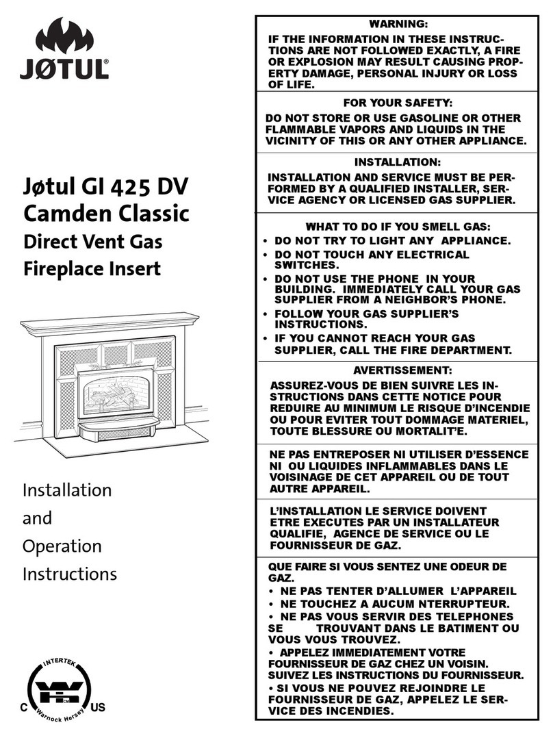 Jøtul GI 425 DV Camden Classic User manual