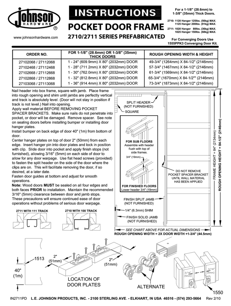 Johnson Hardware 2700 instructions