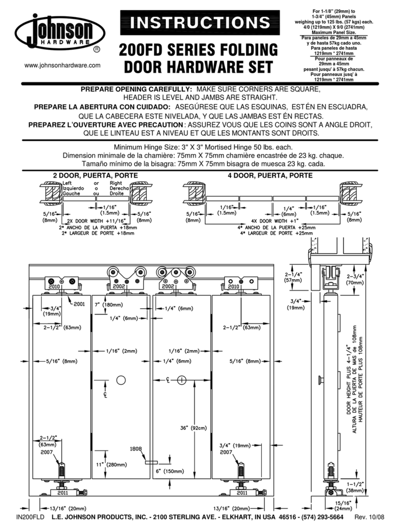 Johnson Hardware 200FD Series installation instructions Johnson Hardware 200FD Series installation instructions